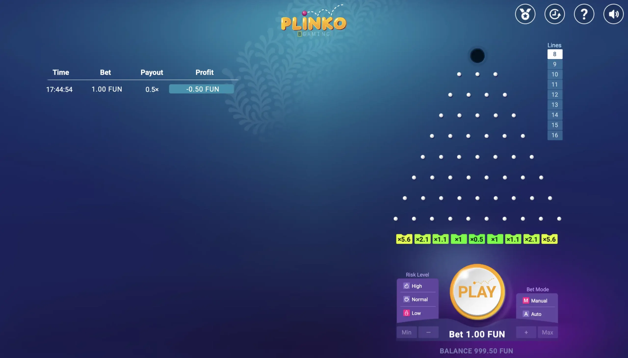 Plinko by BGaming